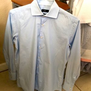Hugo Boss Dress Shirt 15 1/2 32/33 in Light Blue